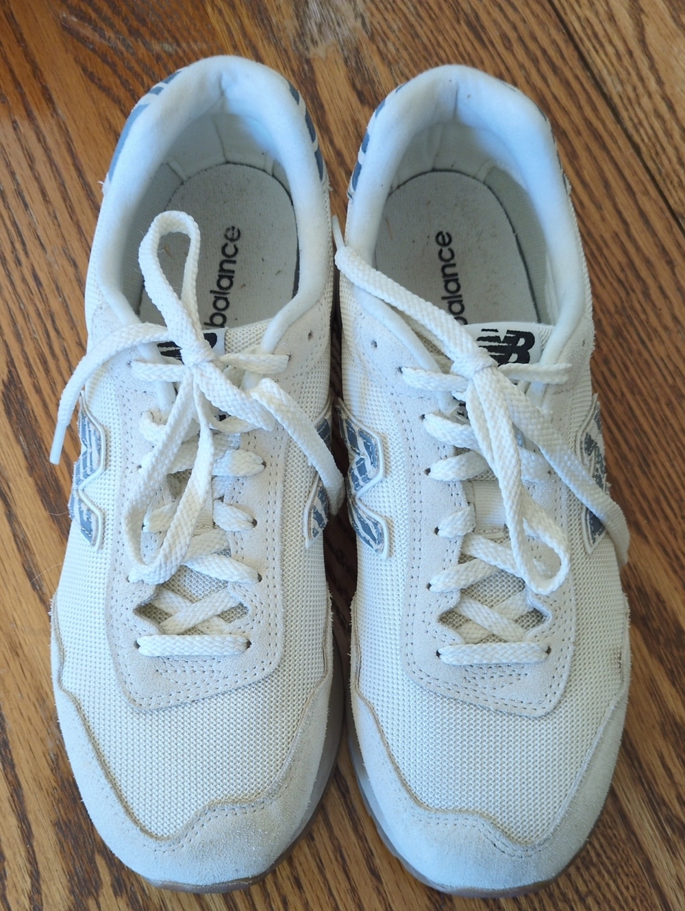 New Balance 515H White and Gray Athletic Lace-Up Sneakers